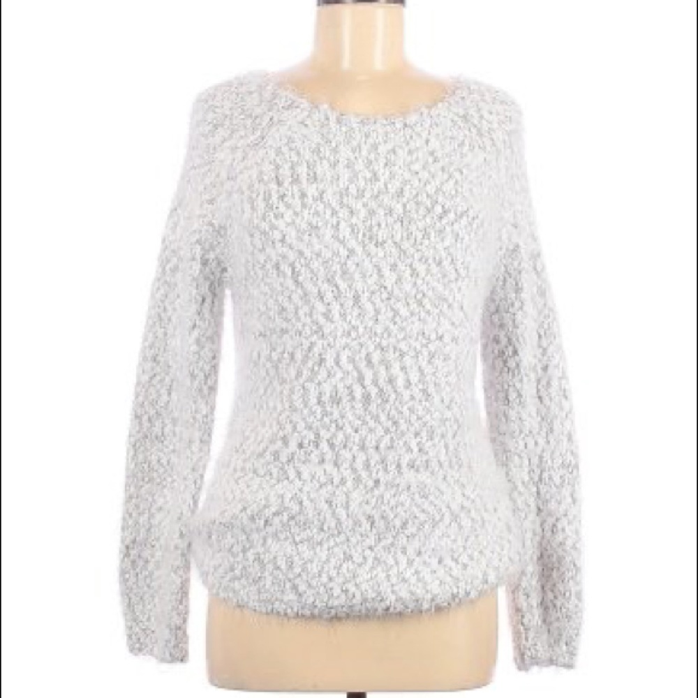 Buffalo David Bitton Black & White Eyelash Sweater